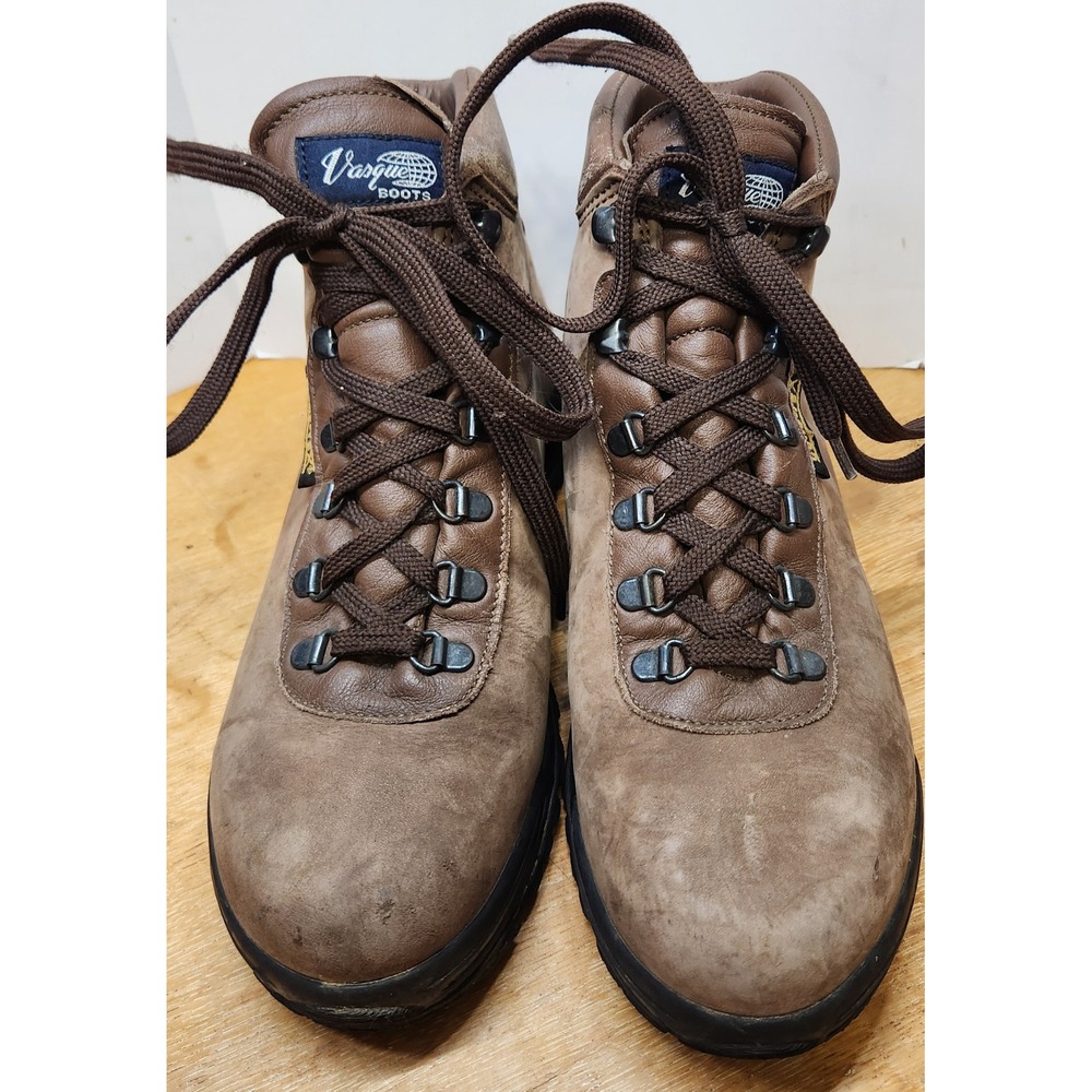 VTG Vasque 7931 Mens Gore-Tex Hiking Boots Brown Leather Made in Italy Size 10 M